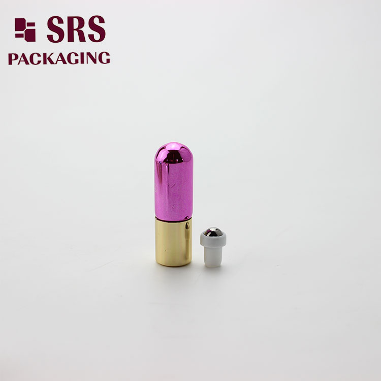 SRS Metalized Glass Round Bottom 3ml Roller Bottle